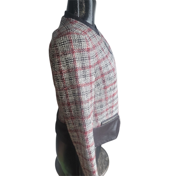 Vex Collections Tweed Zip Up Blazer M - Picture 4 of 7